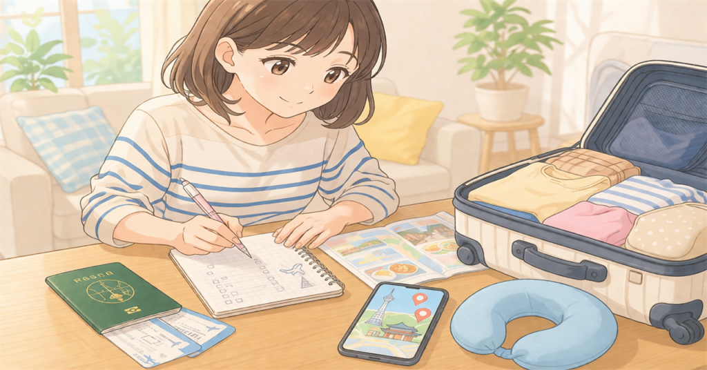 旅行準備の穏やかなひととき