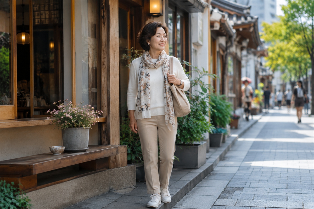 50代女性の韓国旅行で選びたいきれいめで歩きやすい服装