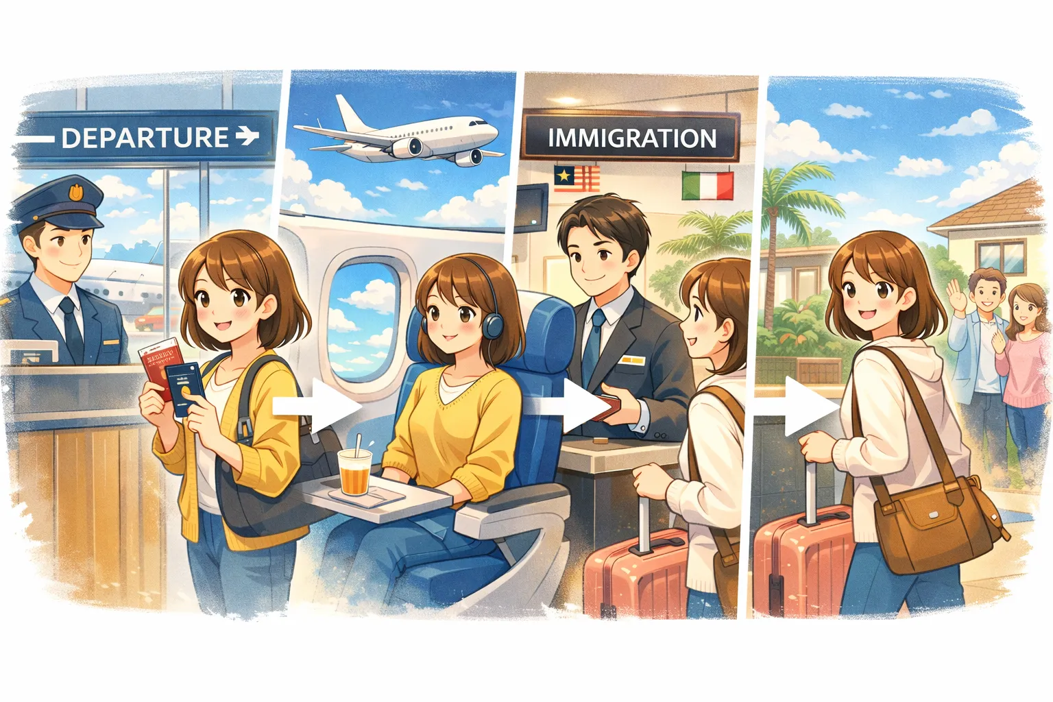 国際旅行の四つのステージ