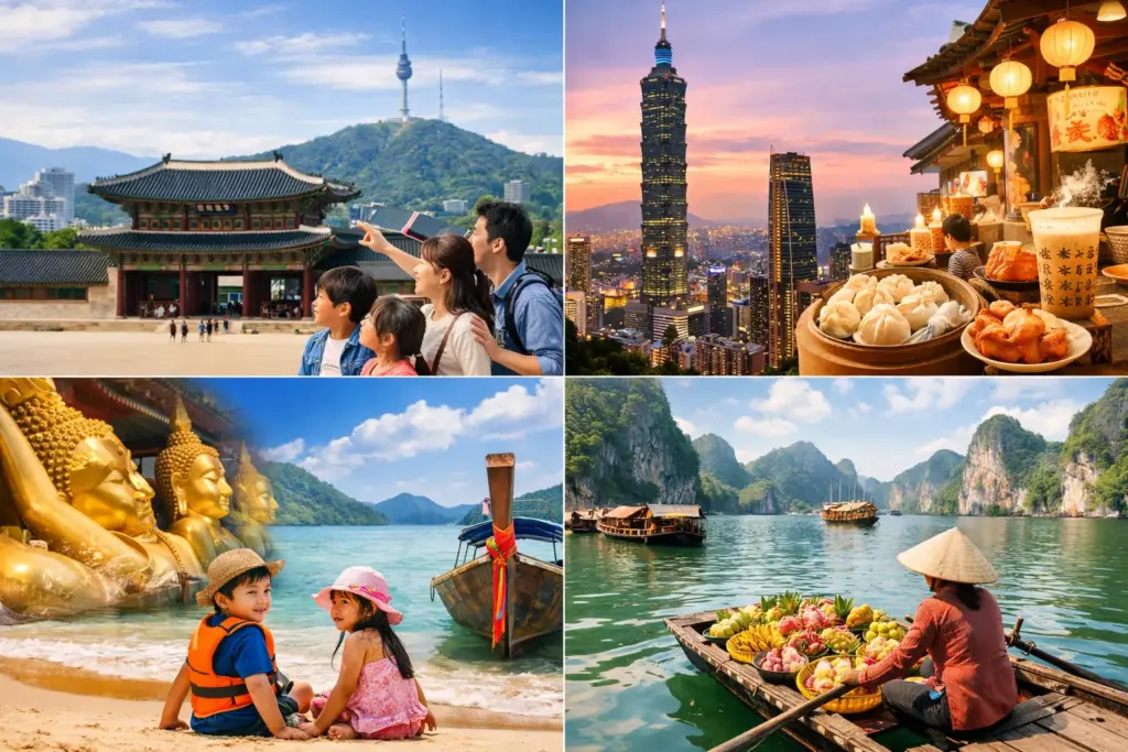 アジアの家族旅行先