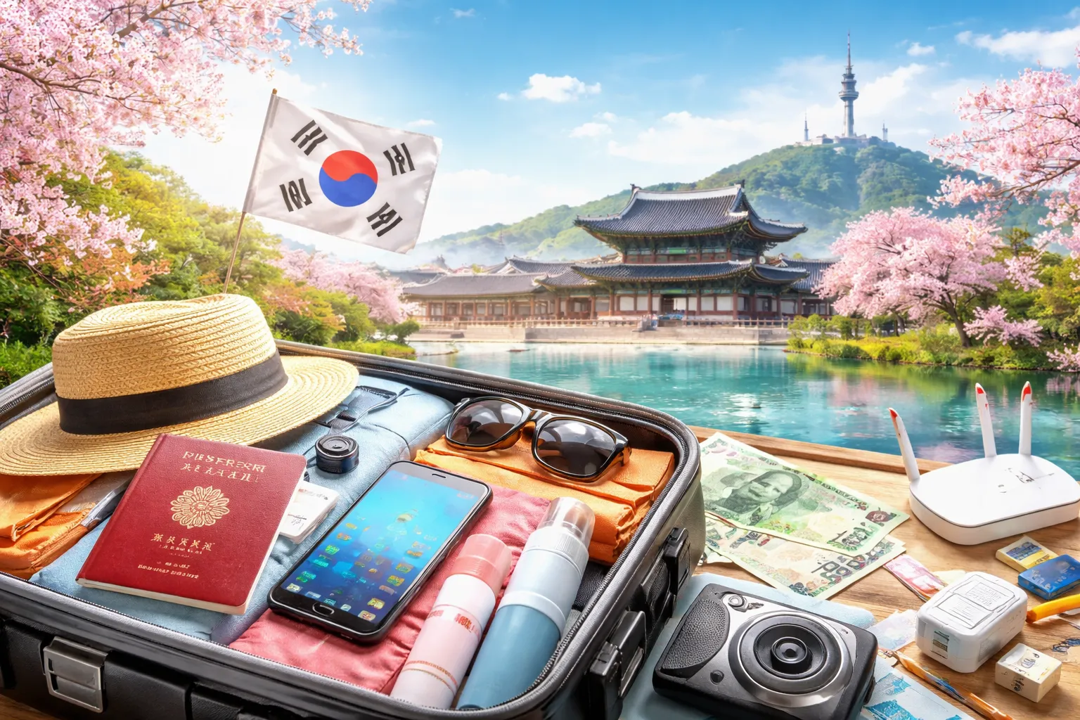 韓国旅行の準備セット