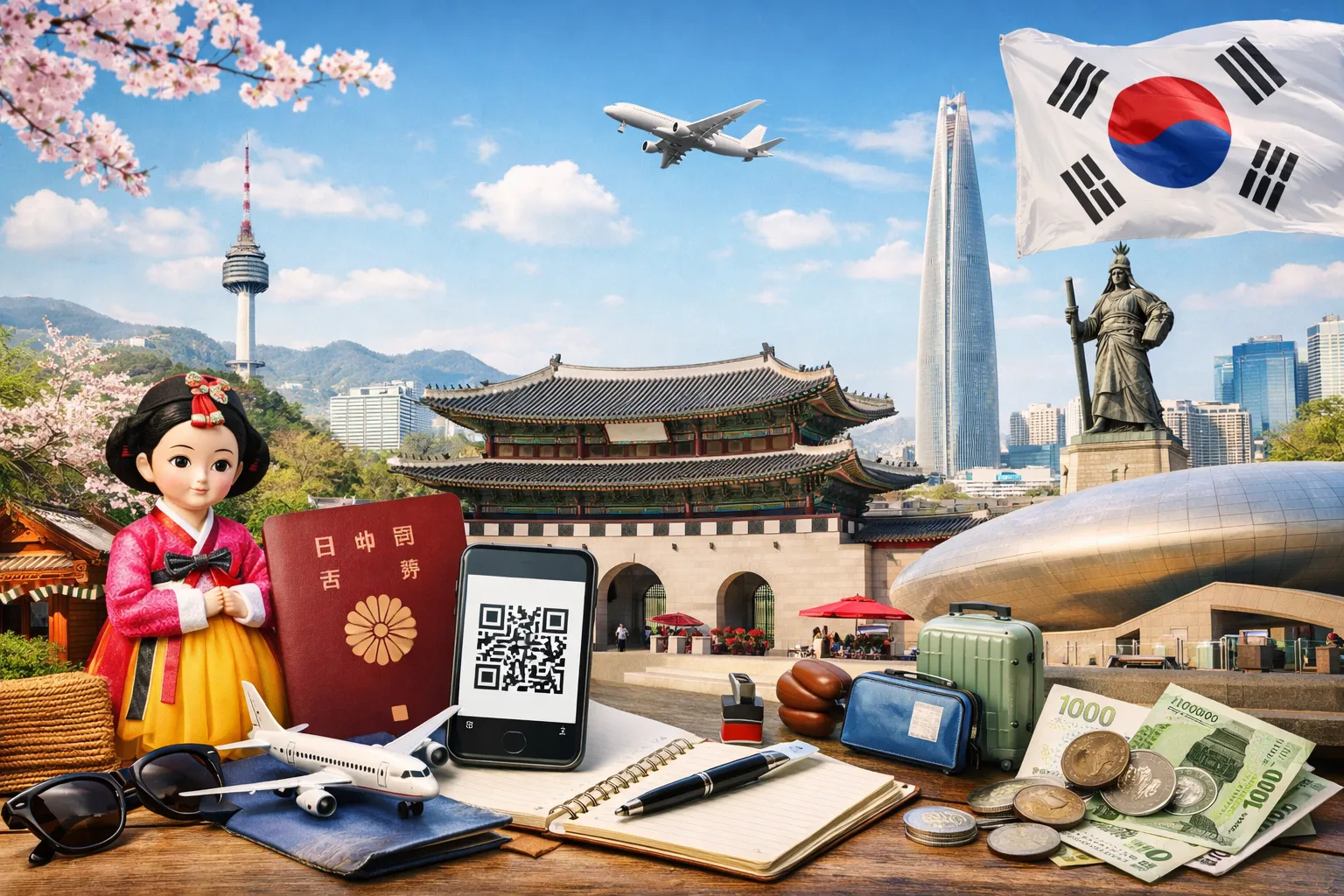 韓国旅行の魅力が詰まったコラージュ