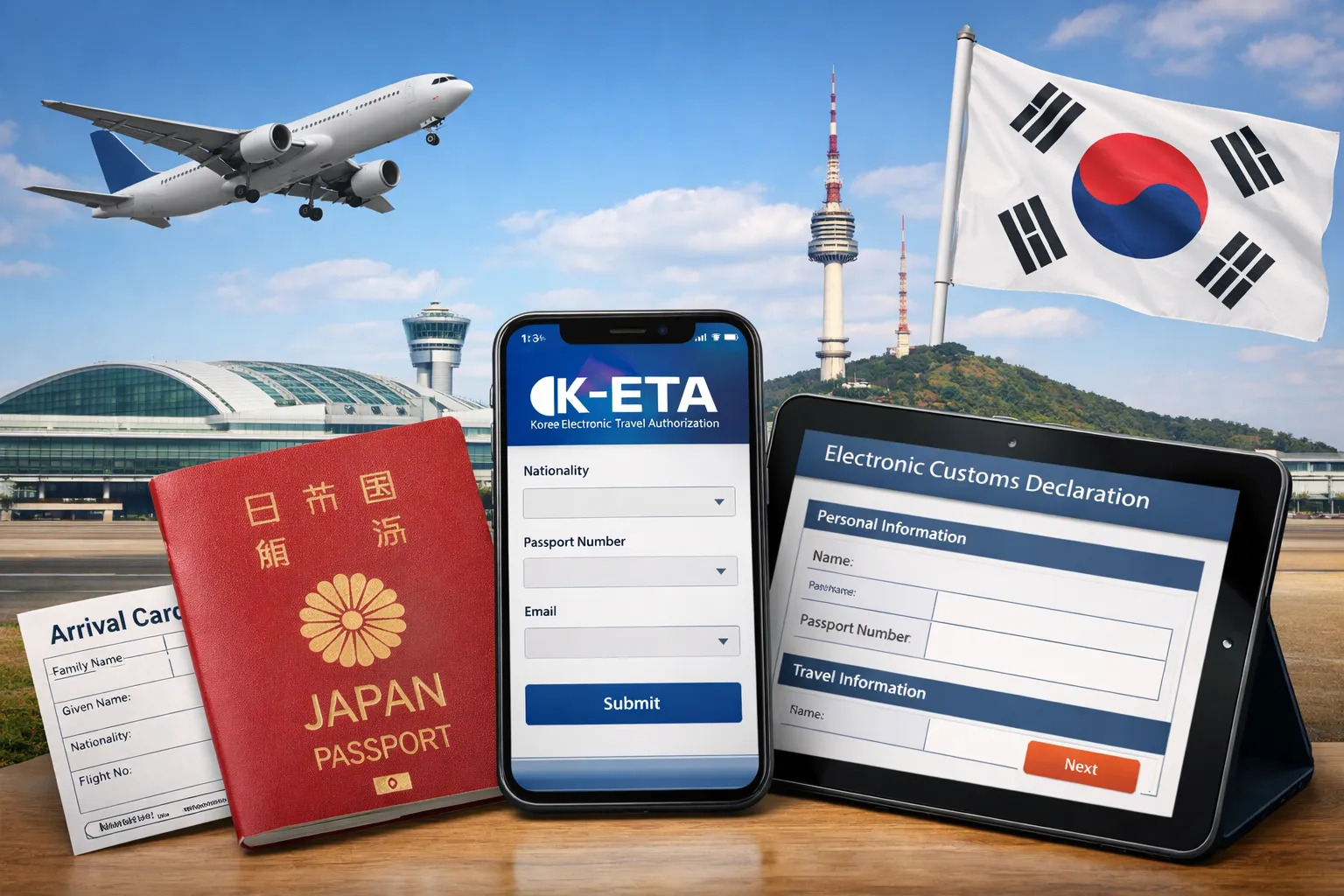 韓国旅行準備の一コマ