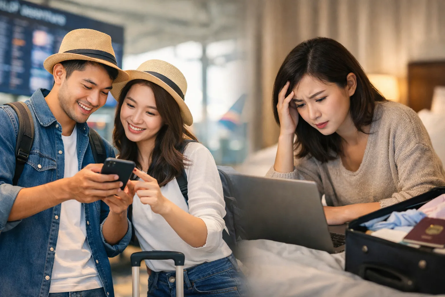 旅行の喜びと不安