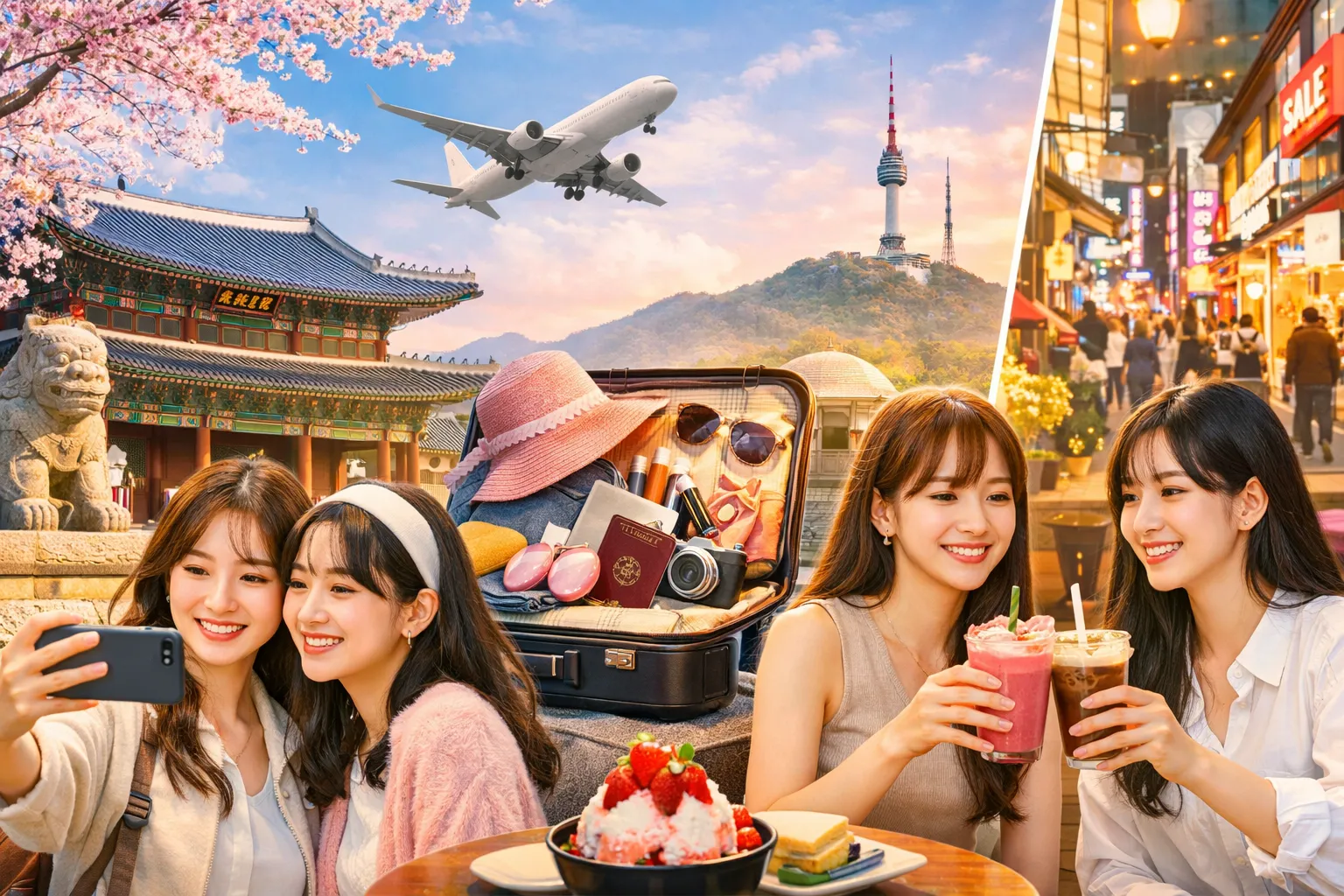 韓国旅行の思い出クロスコラージュ