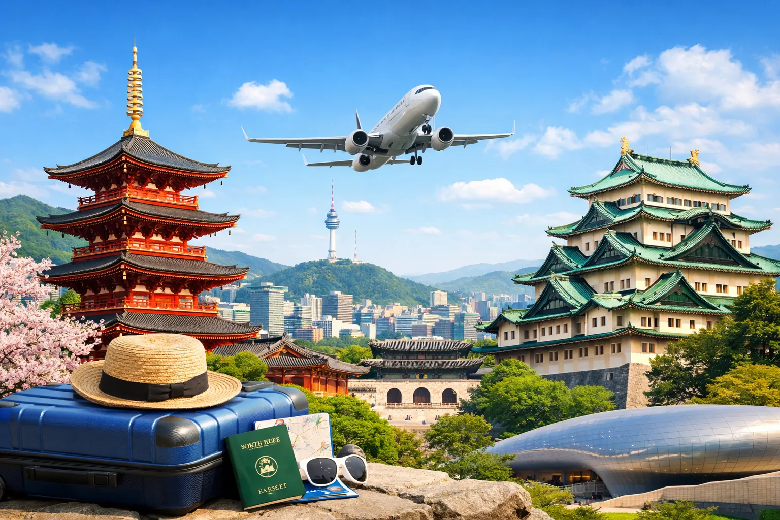 福岡と名古屋発、韓国旅行の始まり