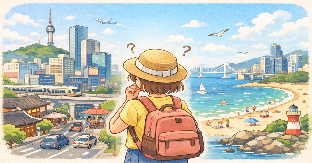 ソウルか釜山か迷う旅人