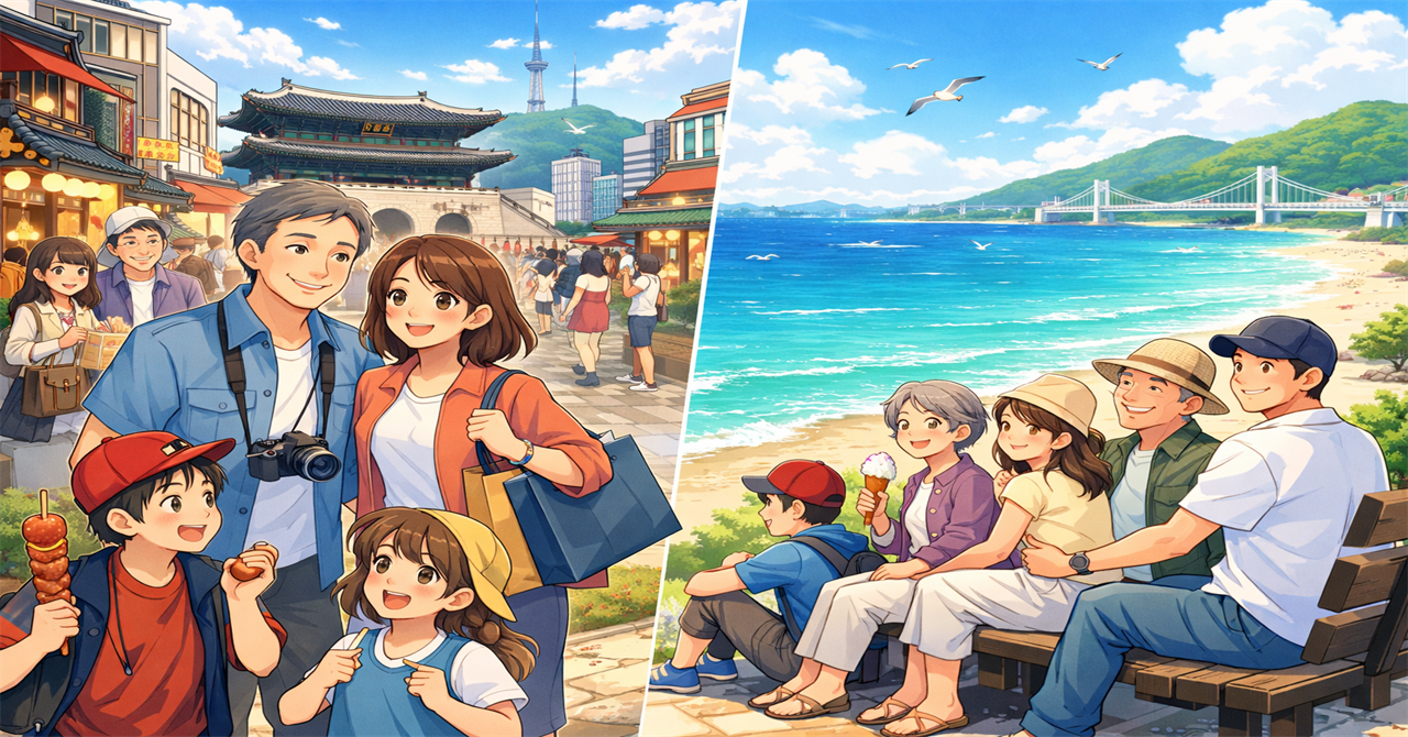 ソウルと釜山の比較