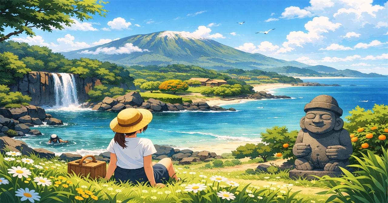 美しい済州島の風景 